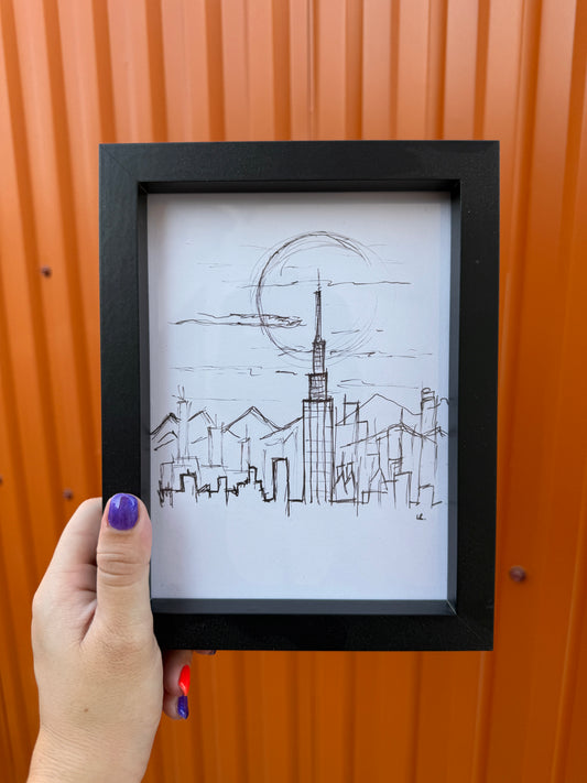 Skyline Poster | Original Handmade Art