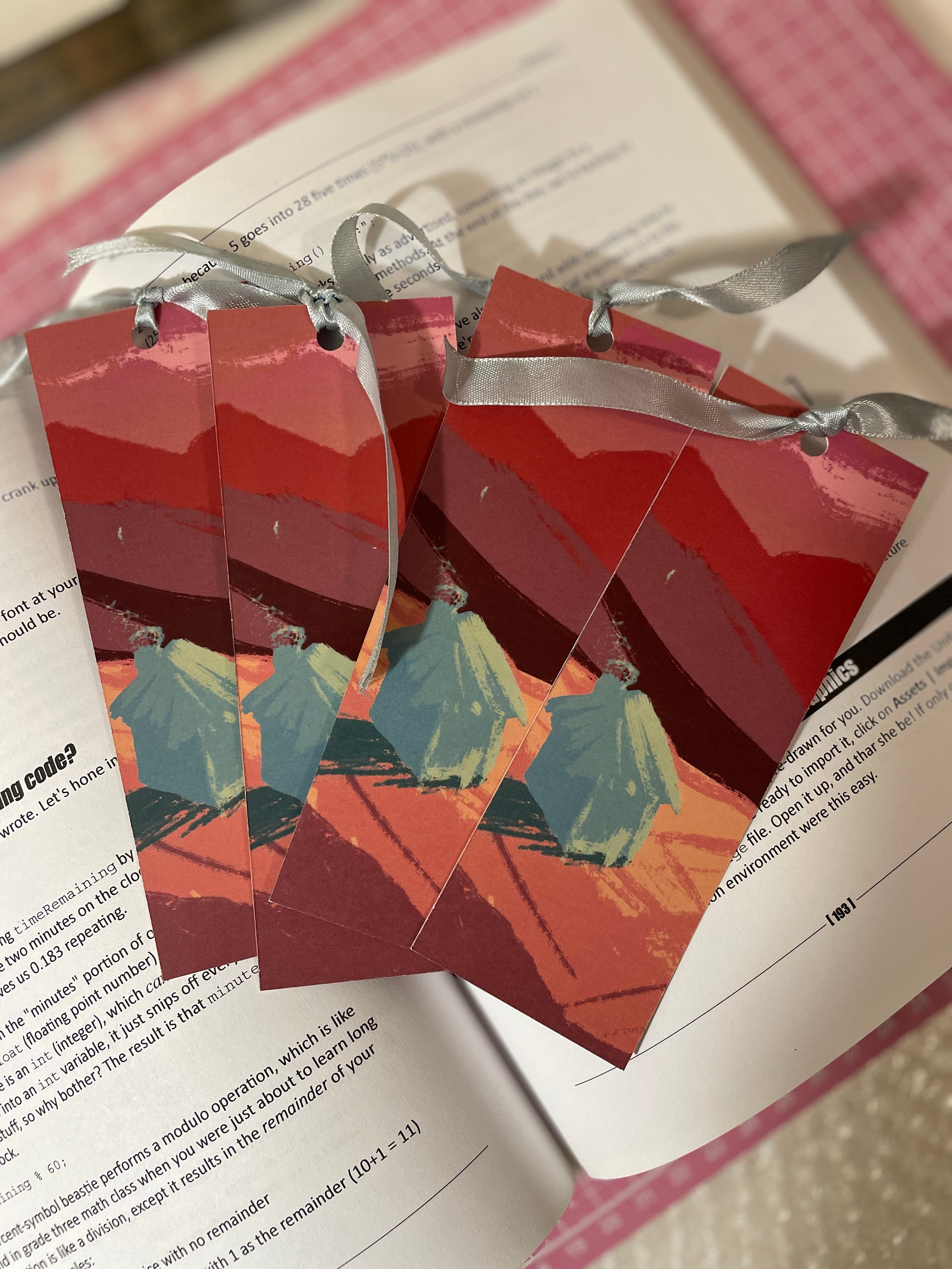 Little Hut on the Mountains Bookmark with Ribbon