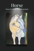 Horse | Original Contemporary Acrylic Painting – 100 x 150 cm Modern Abstract Artwork