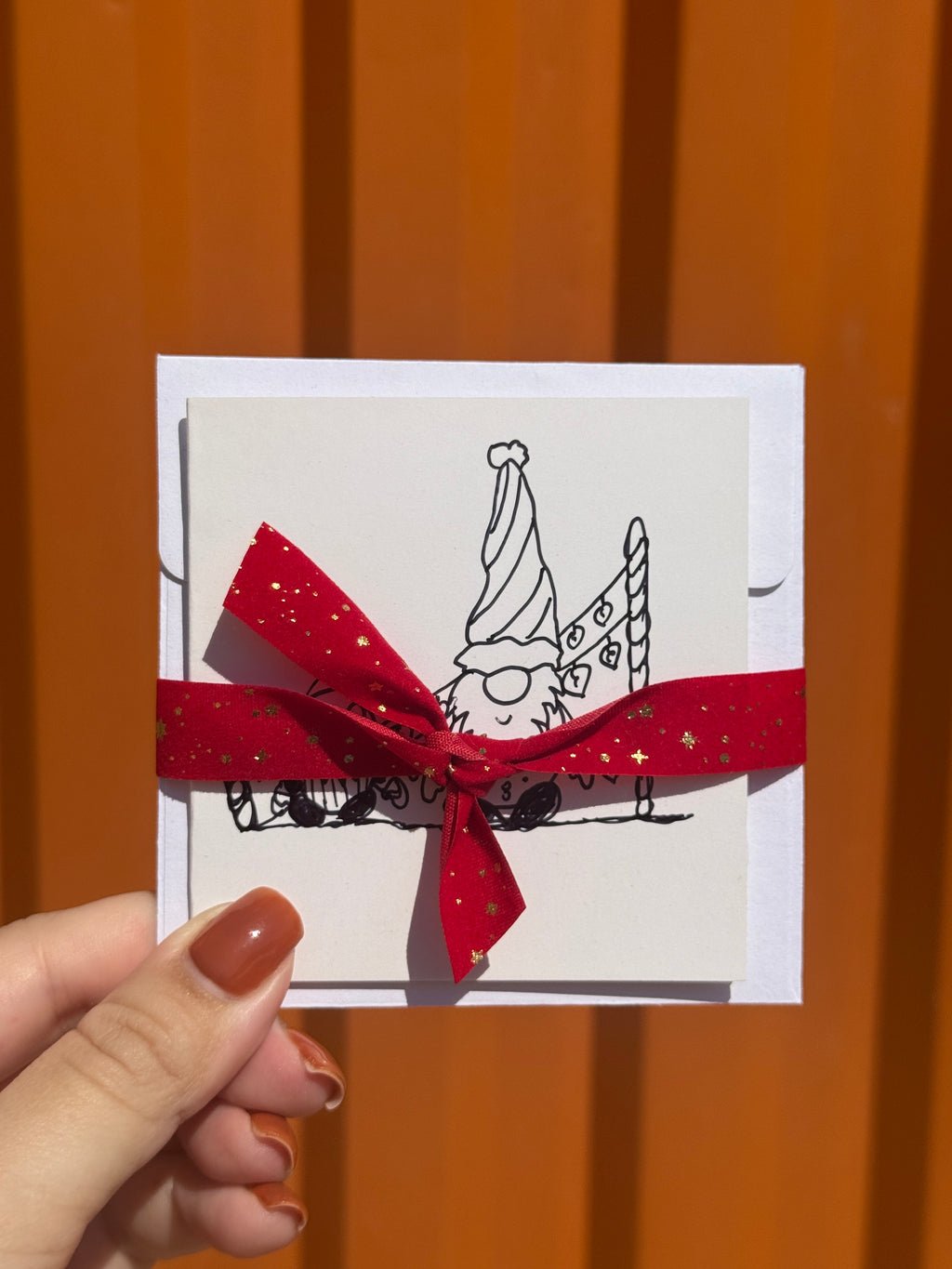 Cute Christmas Dwarves | Small Handmade Greeting Card – Original Illustrated Card