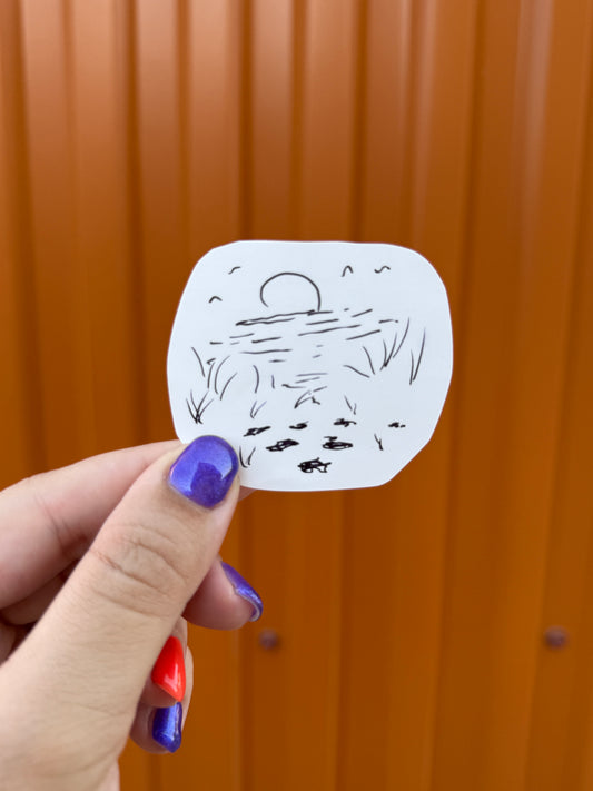 Set of 2 Handmade Beach Vibes Stickers