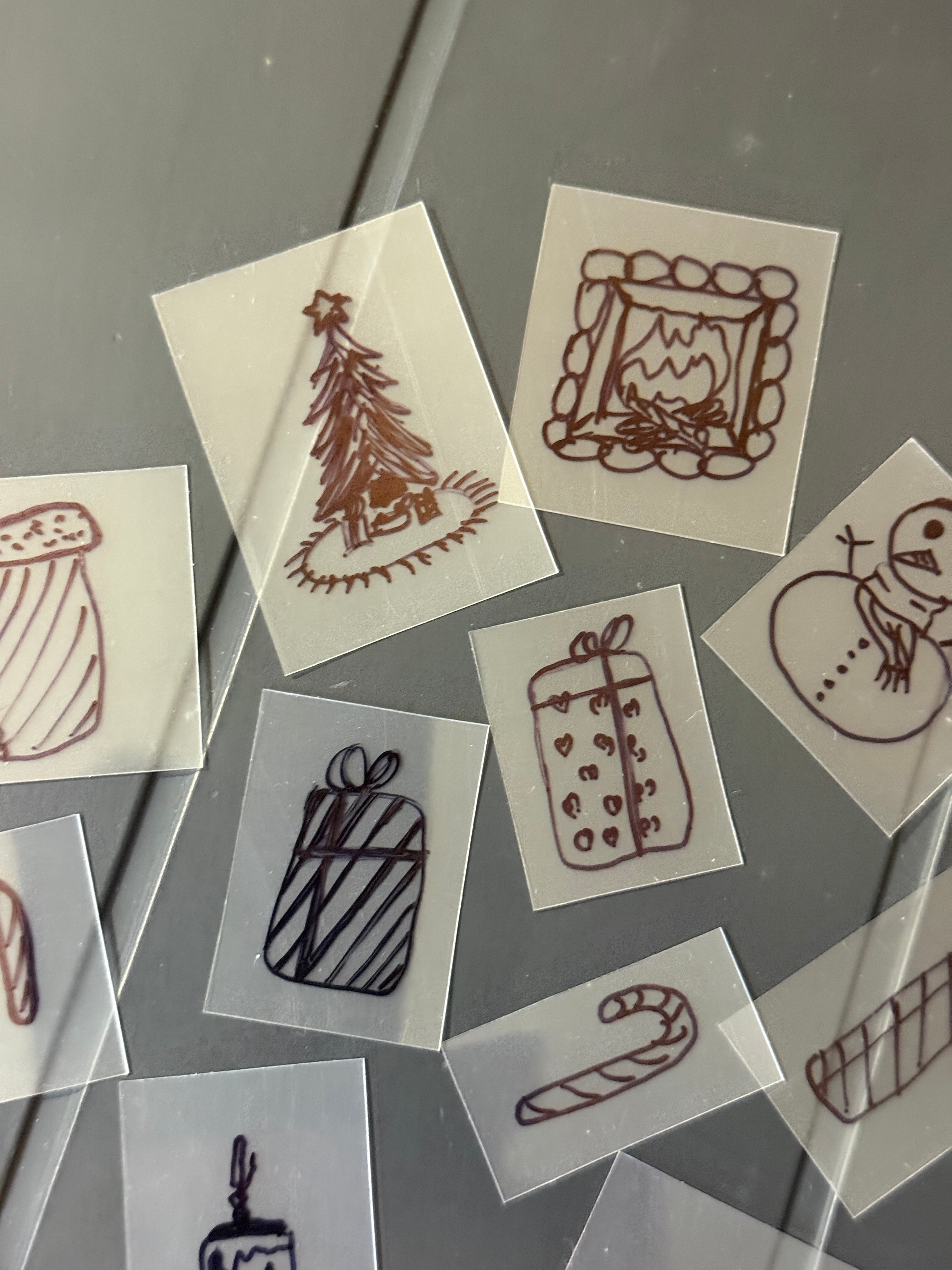 Christmas Handmade Sticker Pack – Original Illustrated Stickers