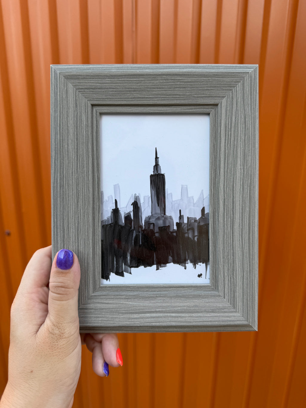 New York in Black | Framed Handmade Poster