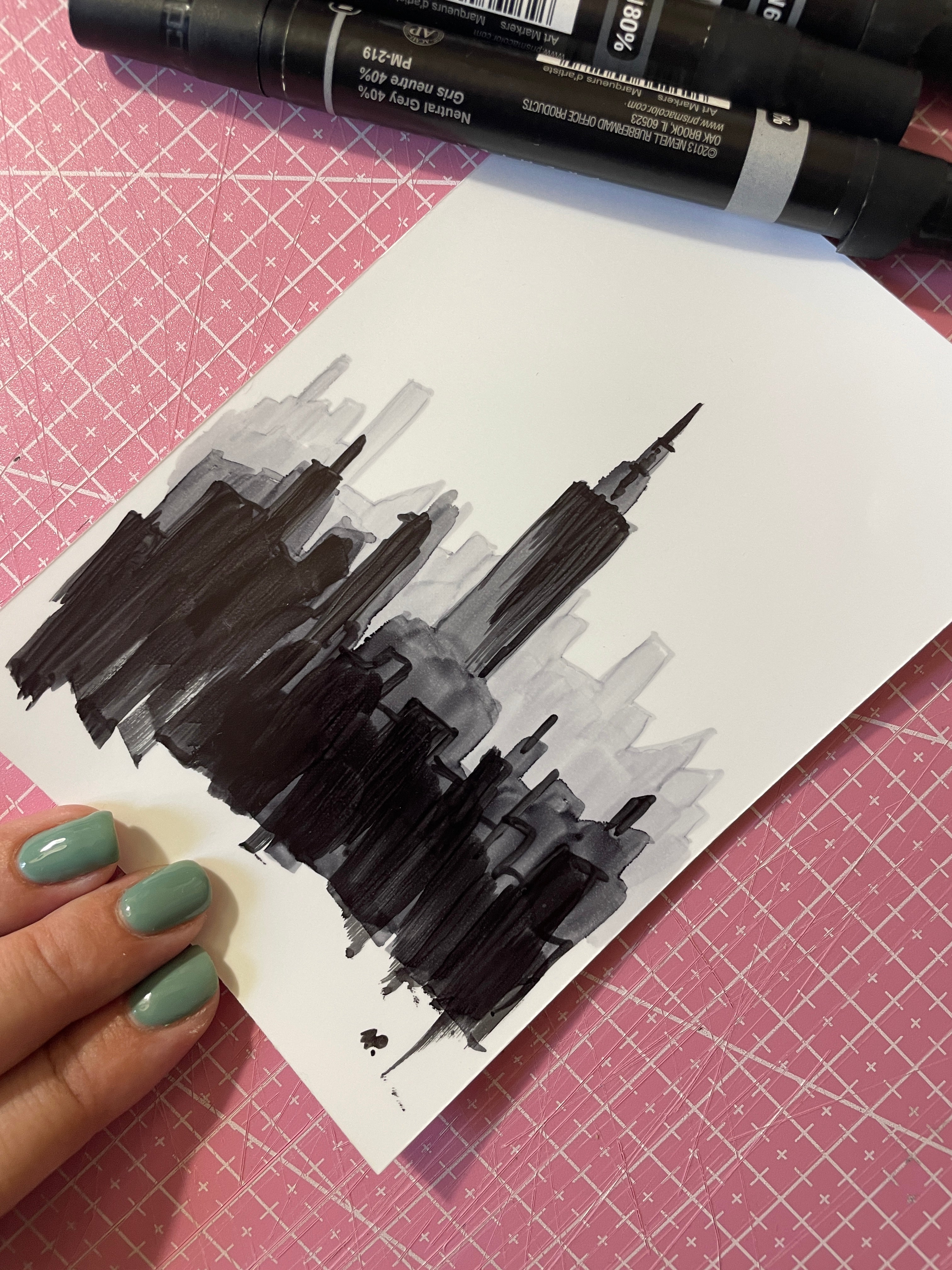 New York in Black | Framed Handmade Poster