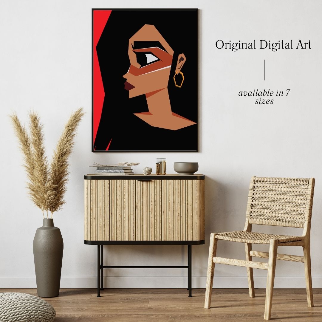 Julietta Low Poly Illustrated Poster