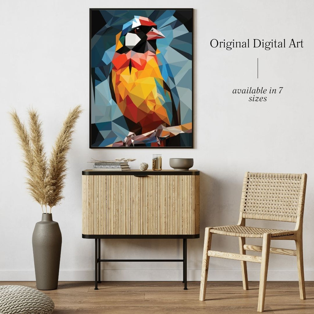 Birdie Low Poly Art Poster