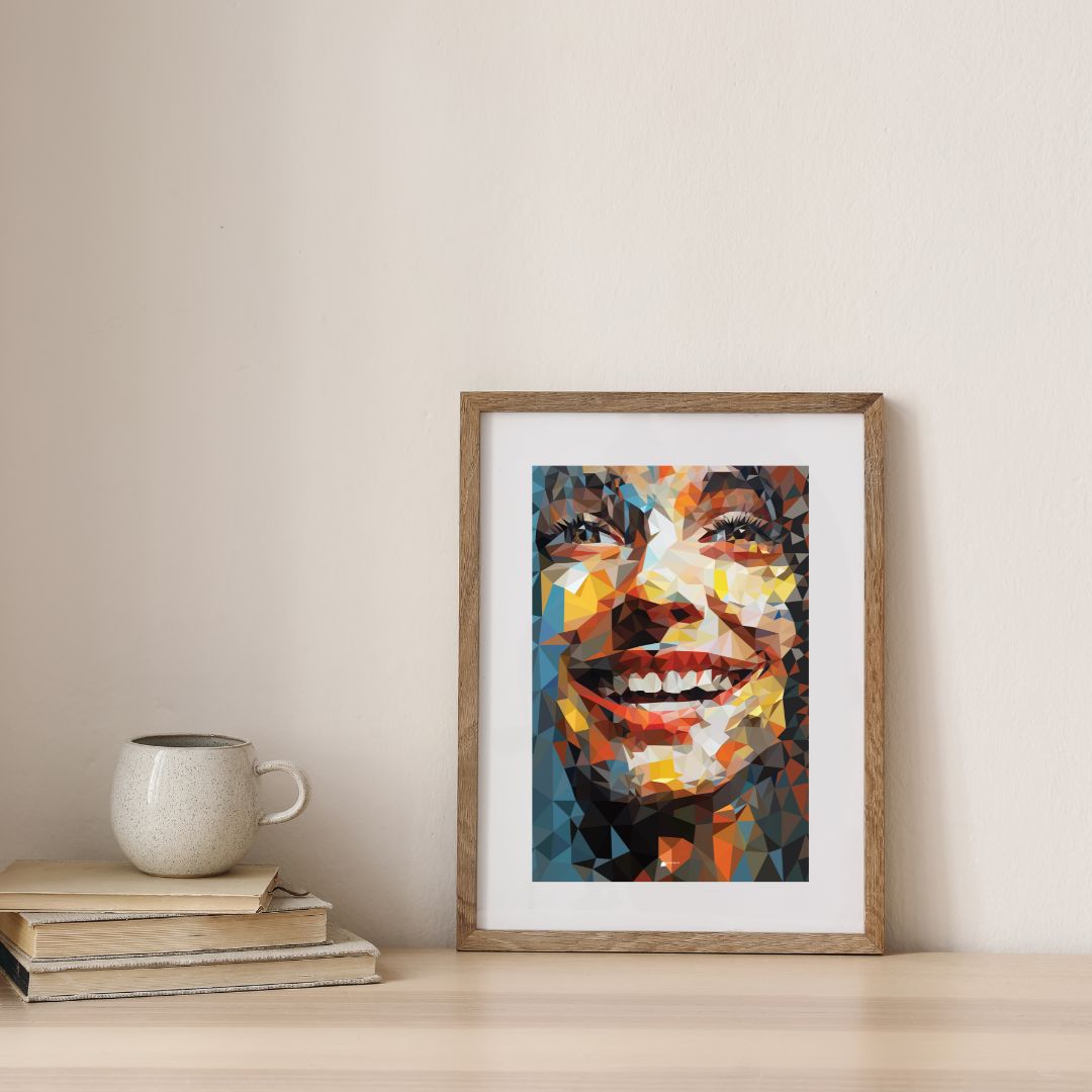 Julie Low Poly Art Poster