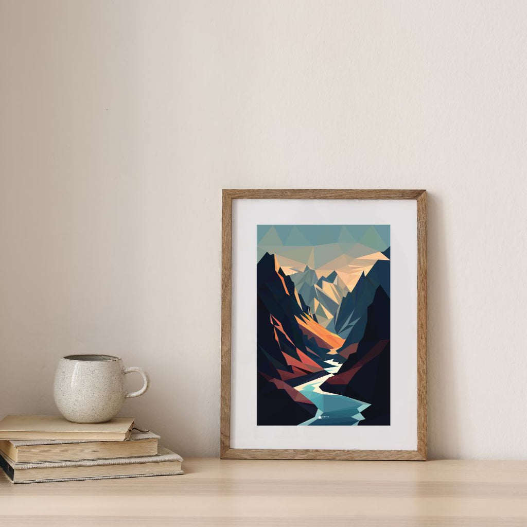 Colorful Brown Mountains Poster