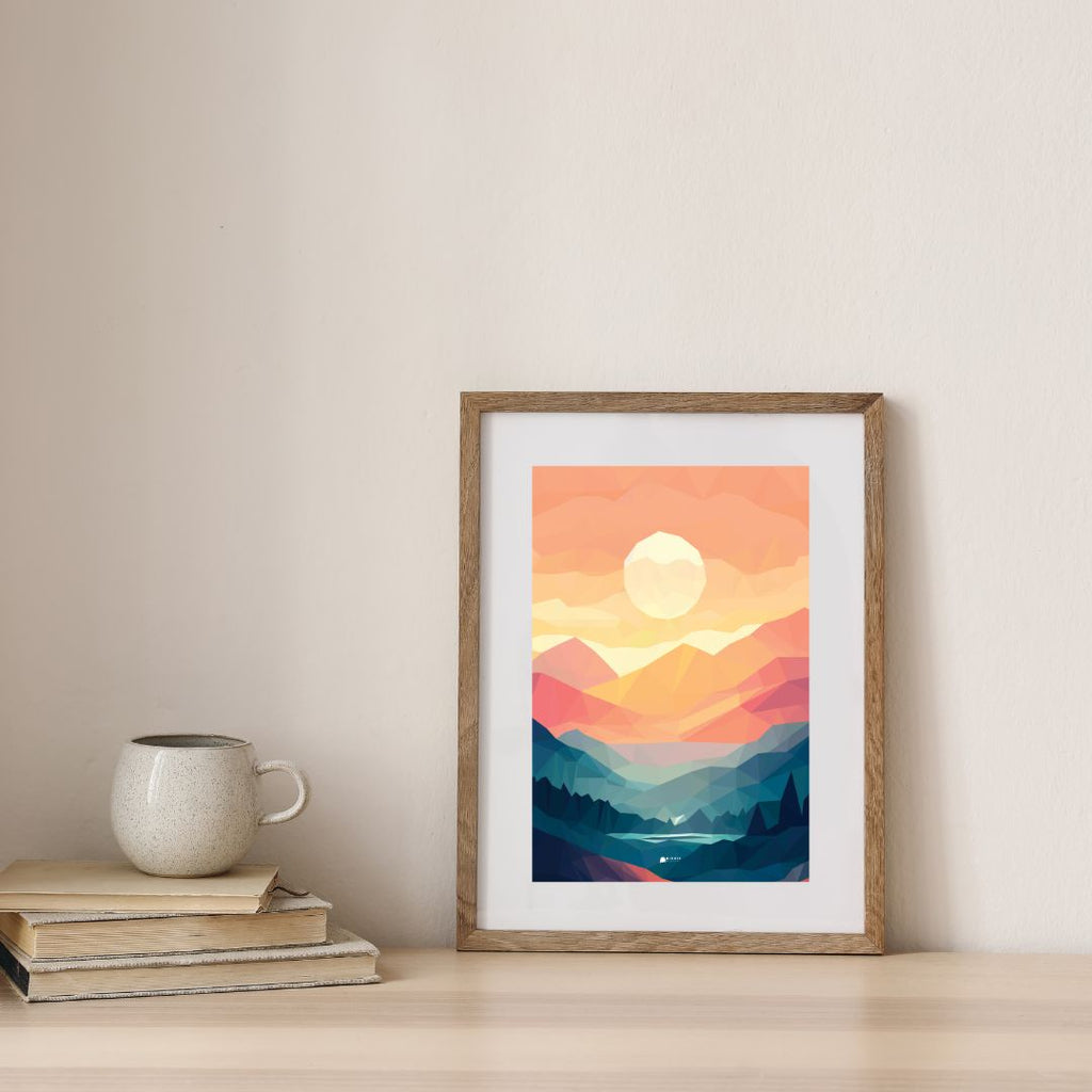 Colorful Blue Mountains Poster