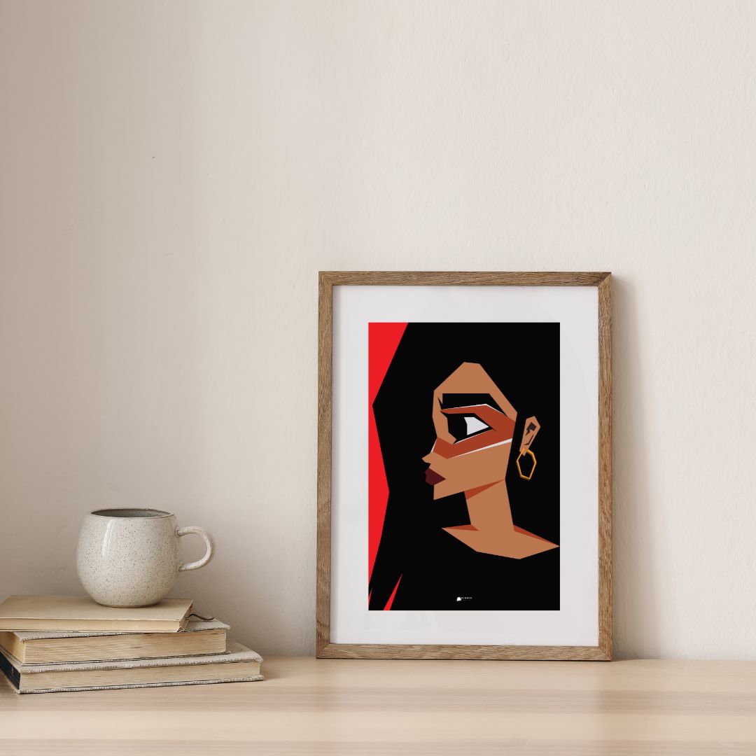 Julietta Low Poly Illustrated Poster