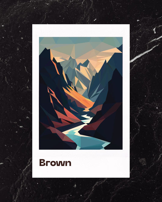 Brown | Mountains Art Poster