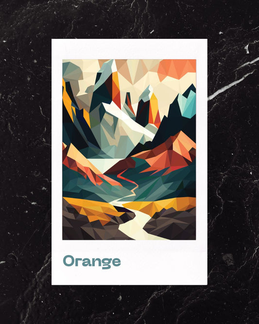 Orange | Mountains Art Poster