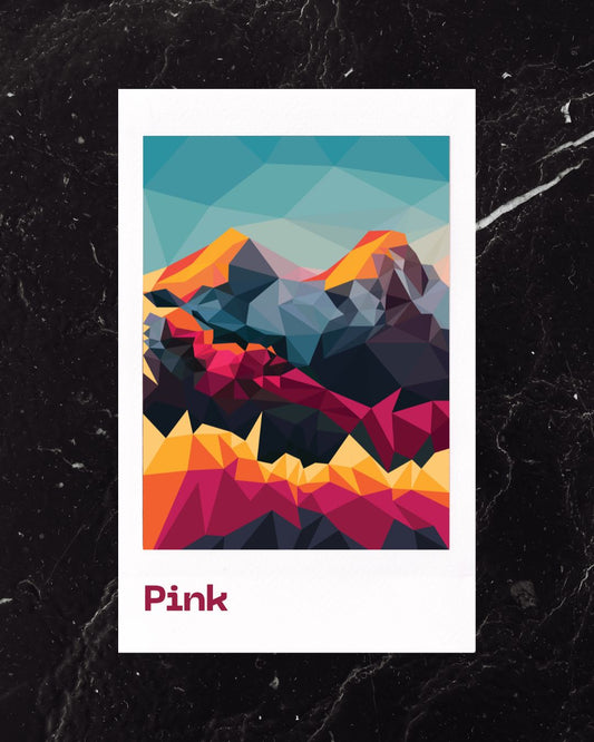 Pink | Mountains Art Poster