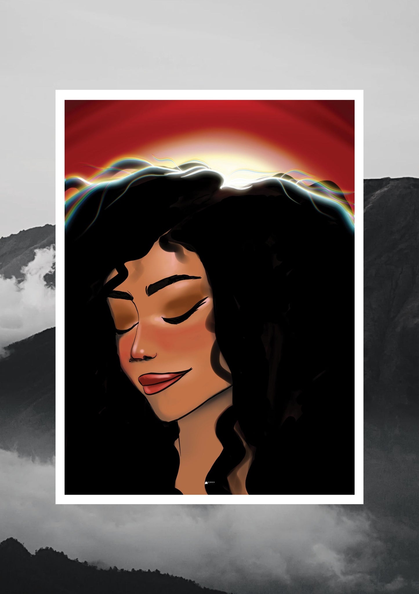 Red | Pixelated Digital Art Poster
