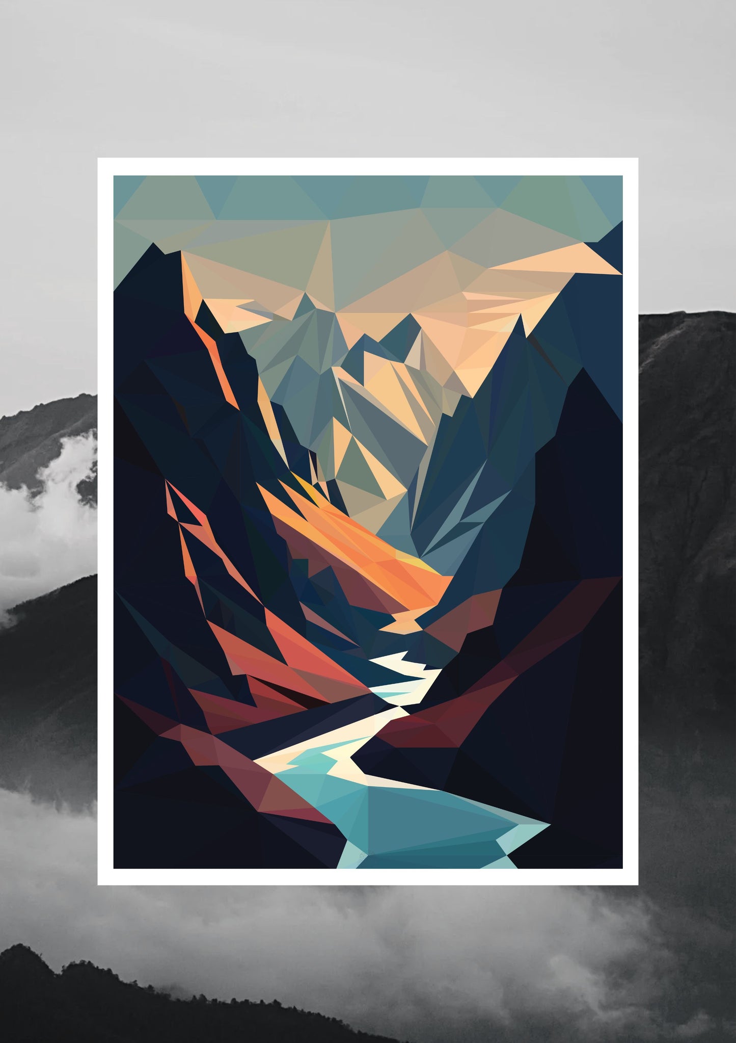Brown | Mountains Art Poster