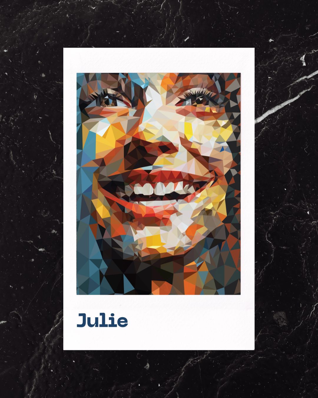 Julie Low Poly Art Poster
