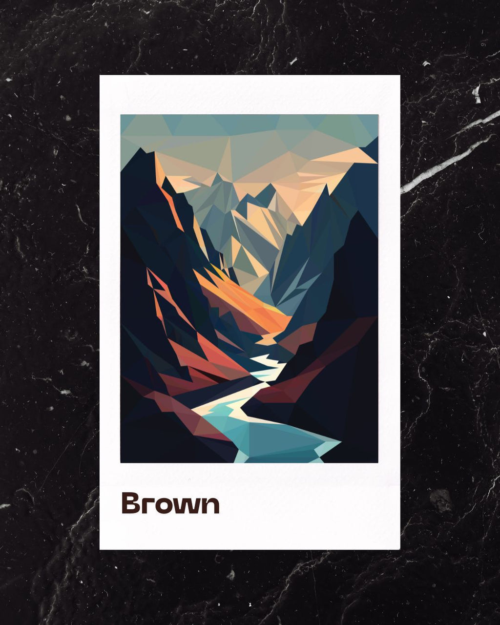 Colorful Brown Mountains Poster
