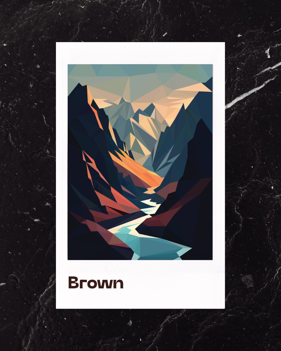 Colorful Brown Mountains Poster