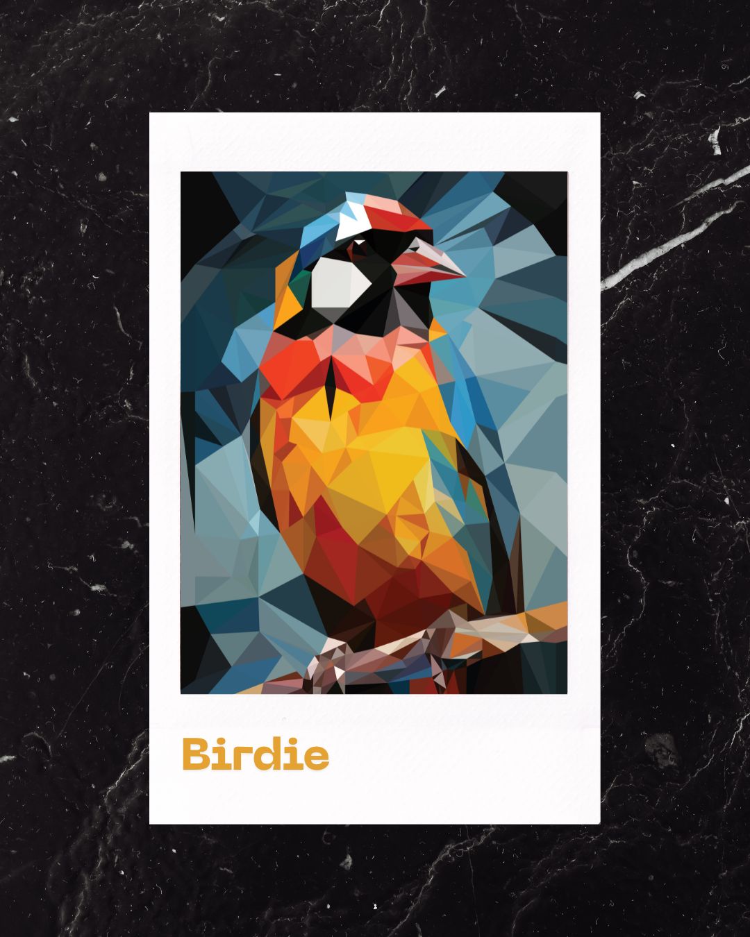Birdie Low Poly Art Poster
