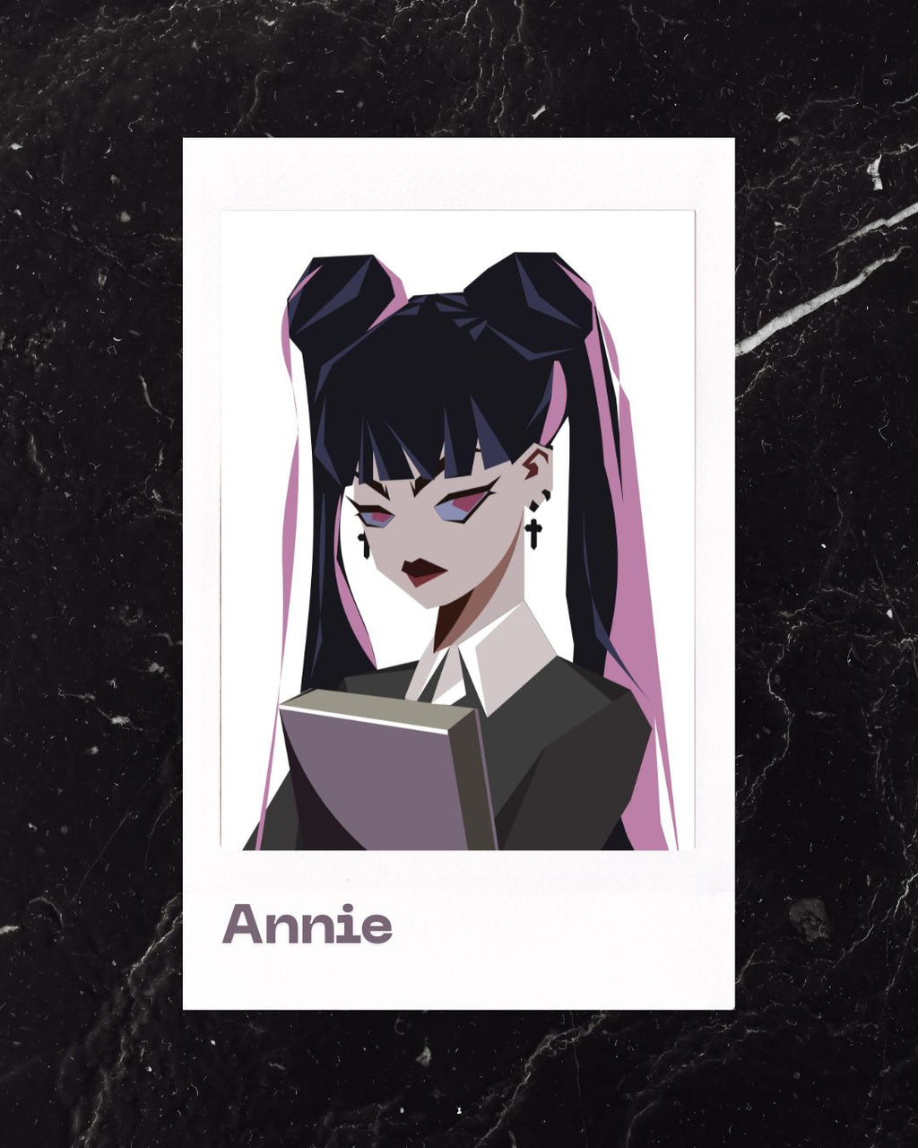 Annie Low Poly Illustrated Poster