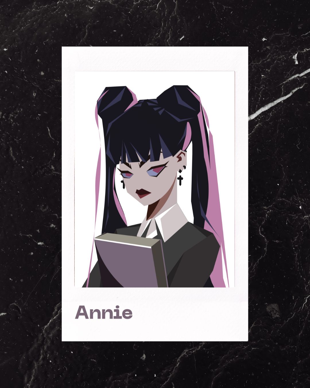 Annie Low Poly Illustrated Poster