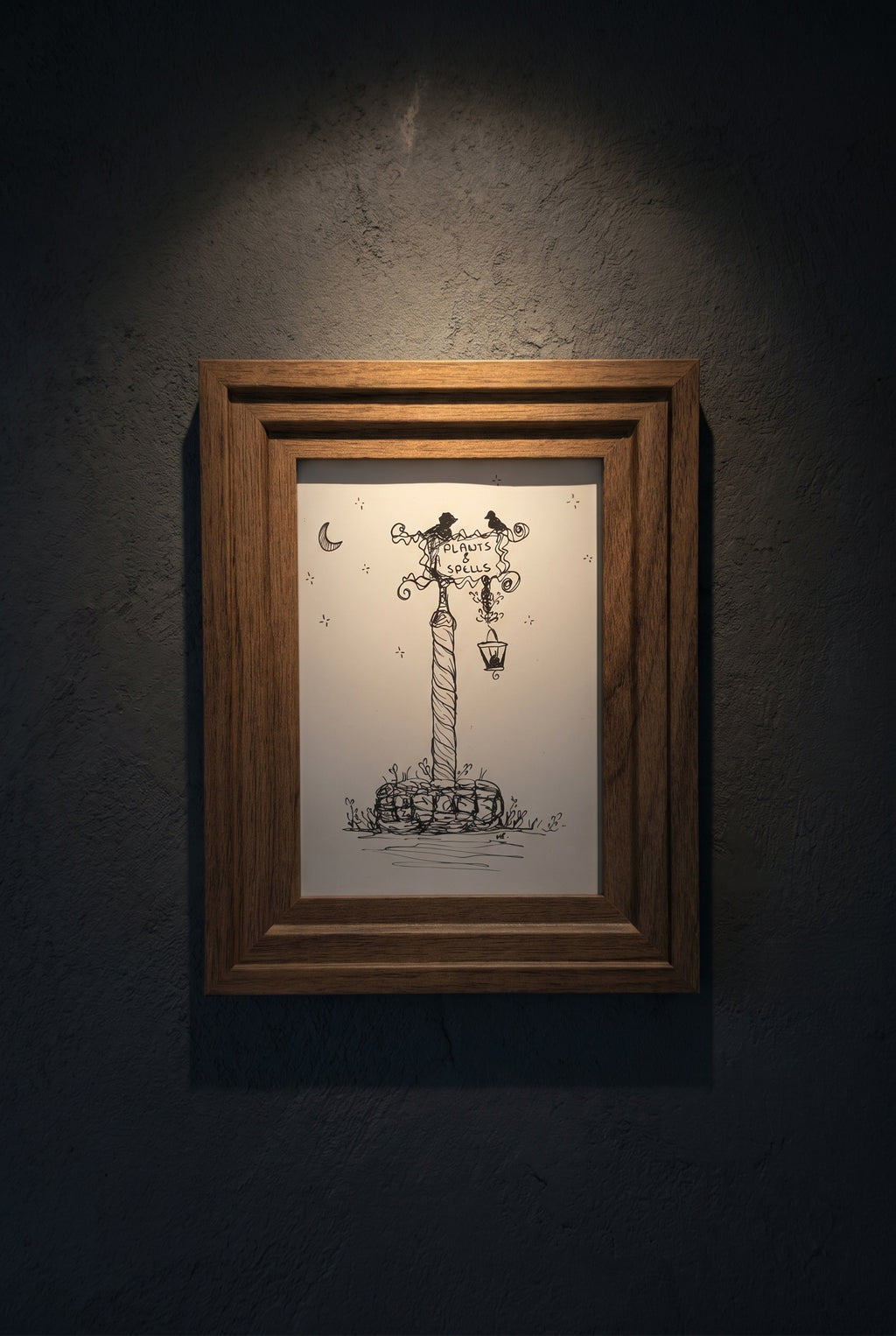 Plants And Spells | Handmade Framed Poster – Original Artwork Wall Decor
