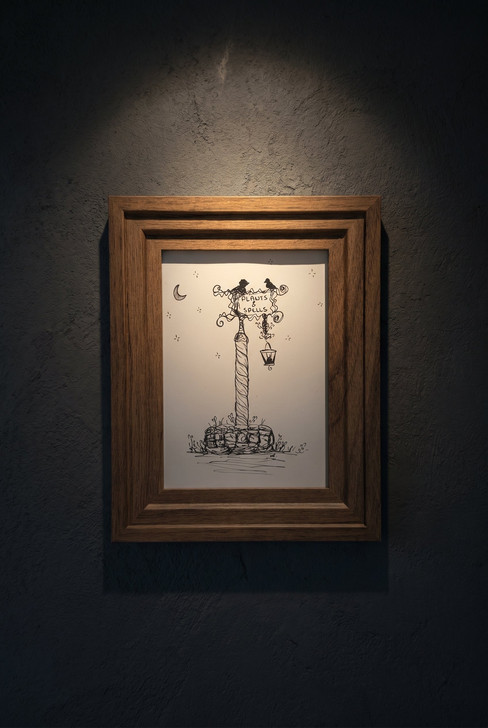 Plants And Spells | Handmade Framed Poster – Original Artwork Wall Decor