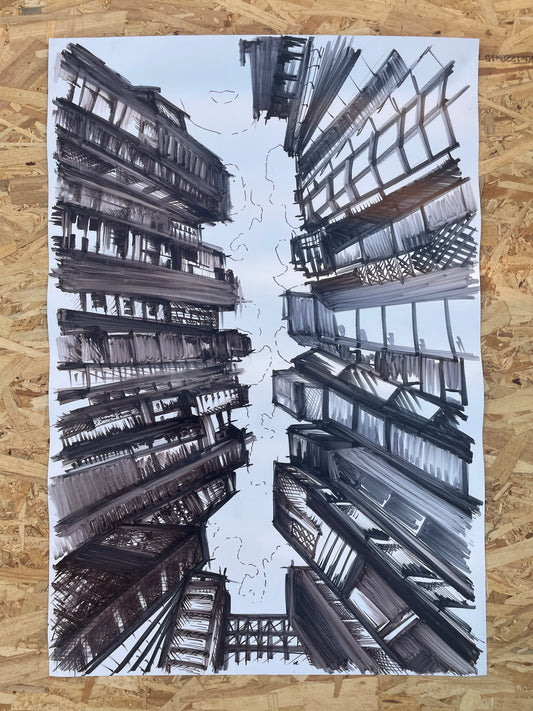Cityscape Handmade Poster