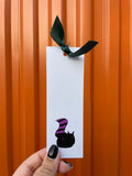 Black Cat Bookmark with Ribbon