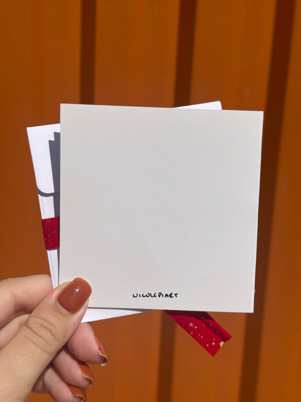 Cute Christmas Lights | Small Handmade Greeting Card – Original Illustrated Card
