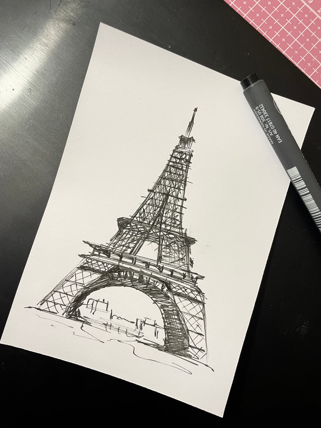 Eiffel Tower | Framed Handmade Poster