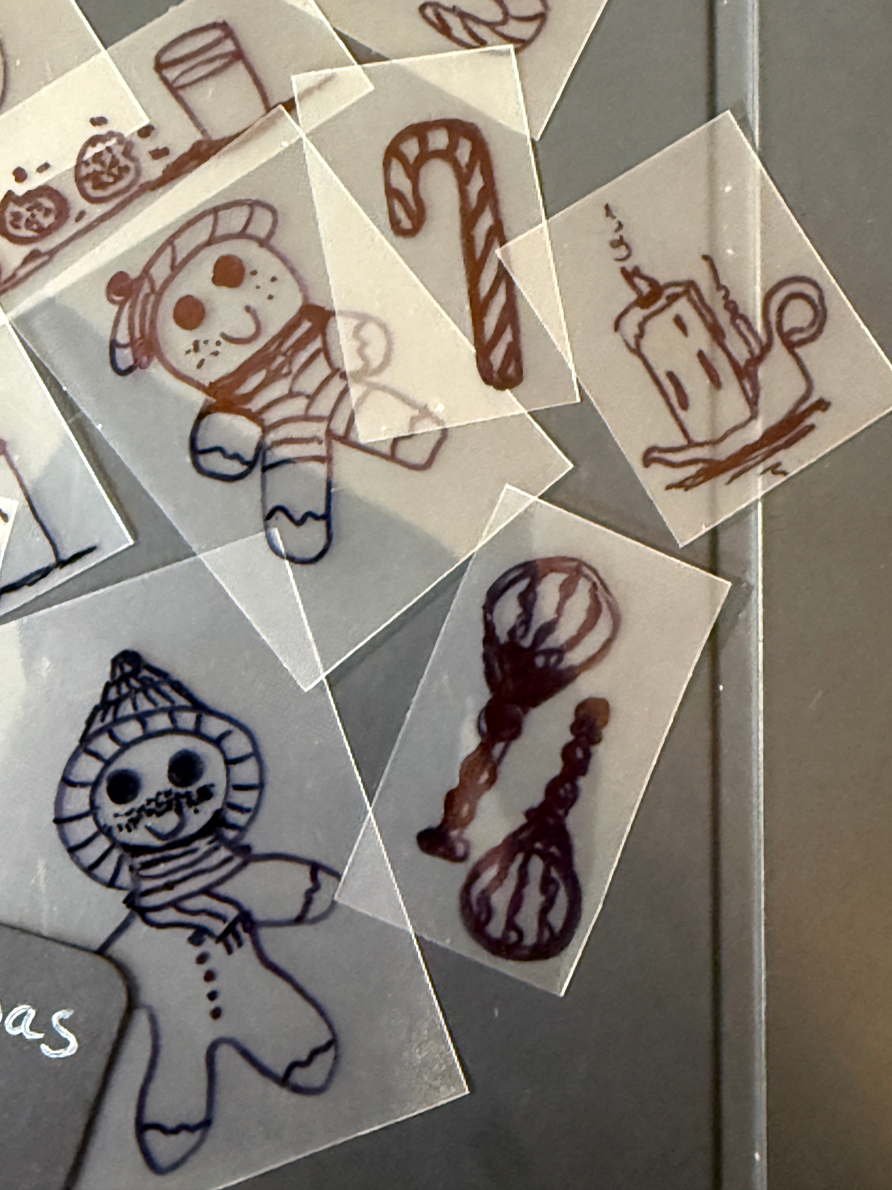 Christmas Candy Handmade Sticker Pack – Original Illustrated Stickers