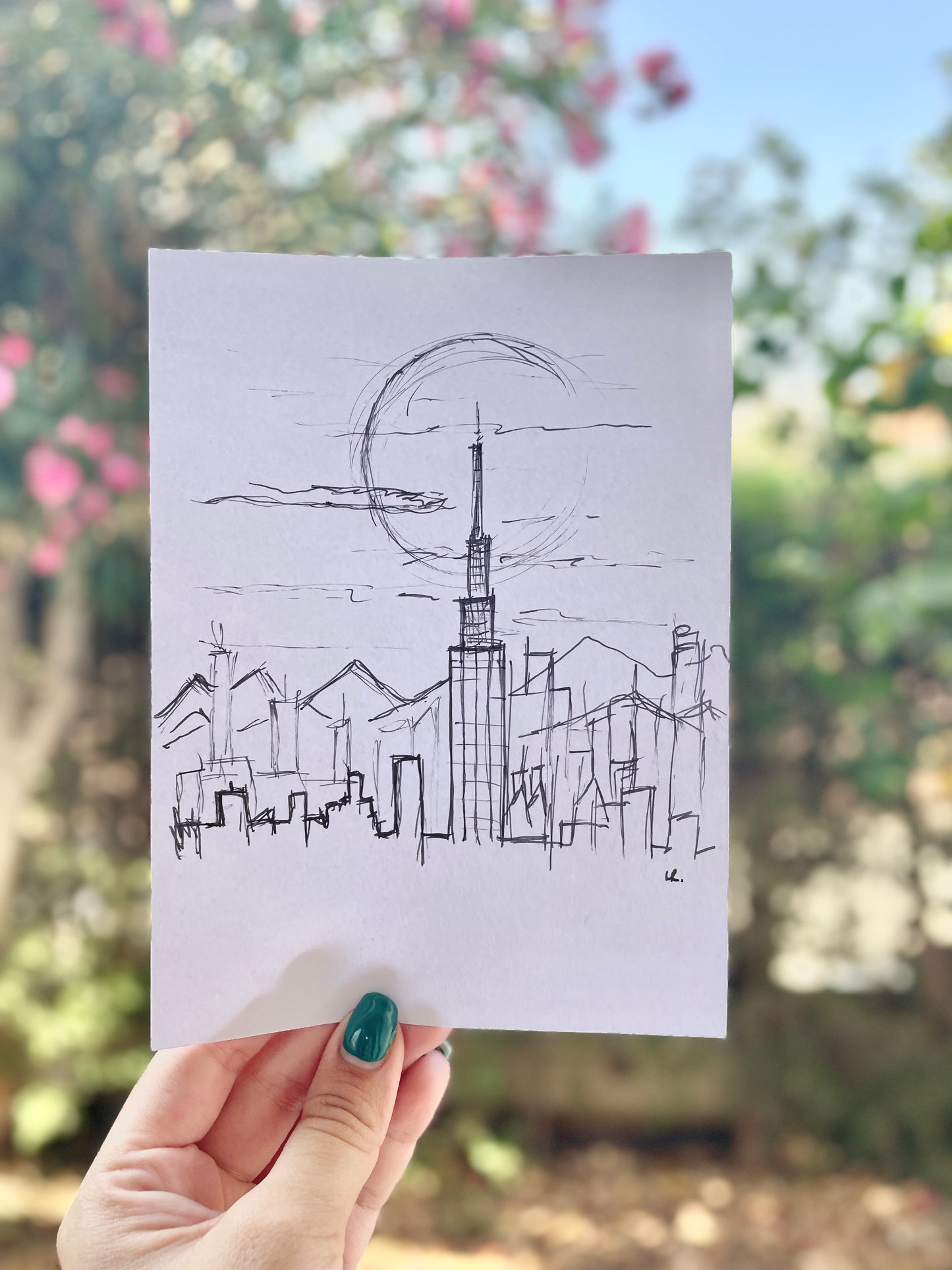 Skyline Poster | Original Handmade Art