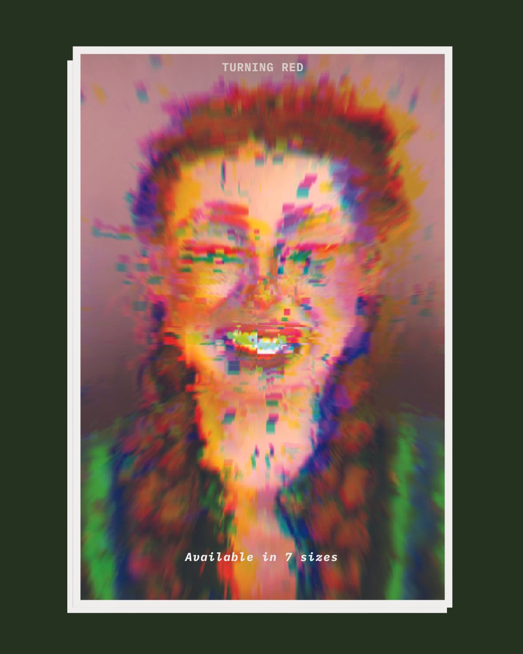 Turning Red | Pixelated Digital Art Poster