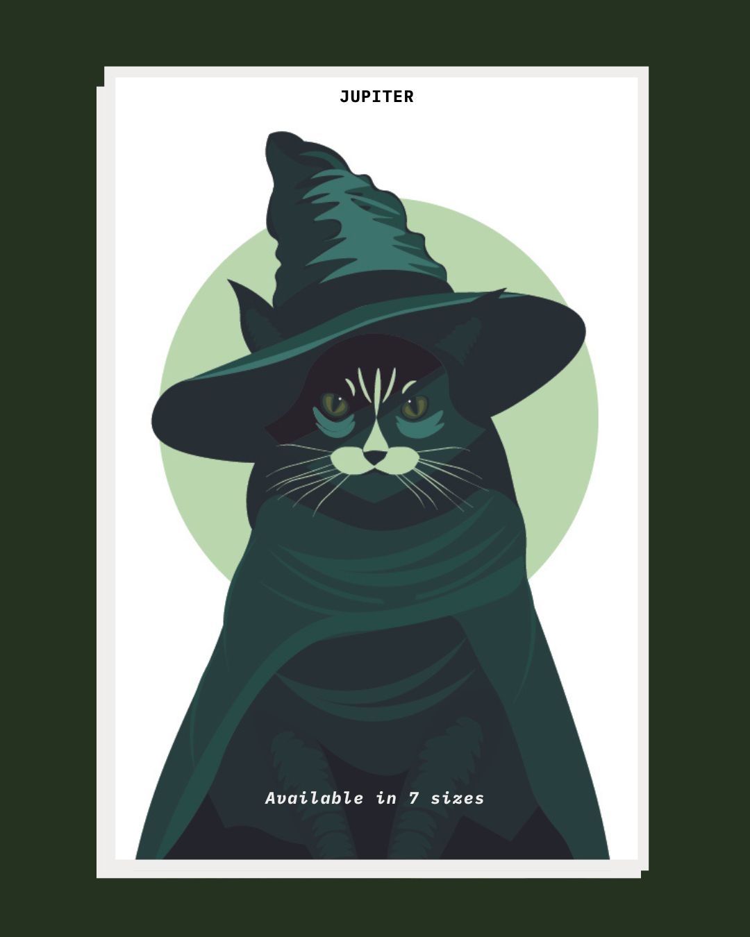 Jupiter Illustrated Art Poster