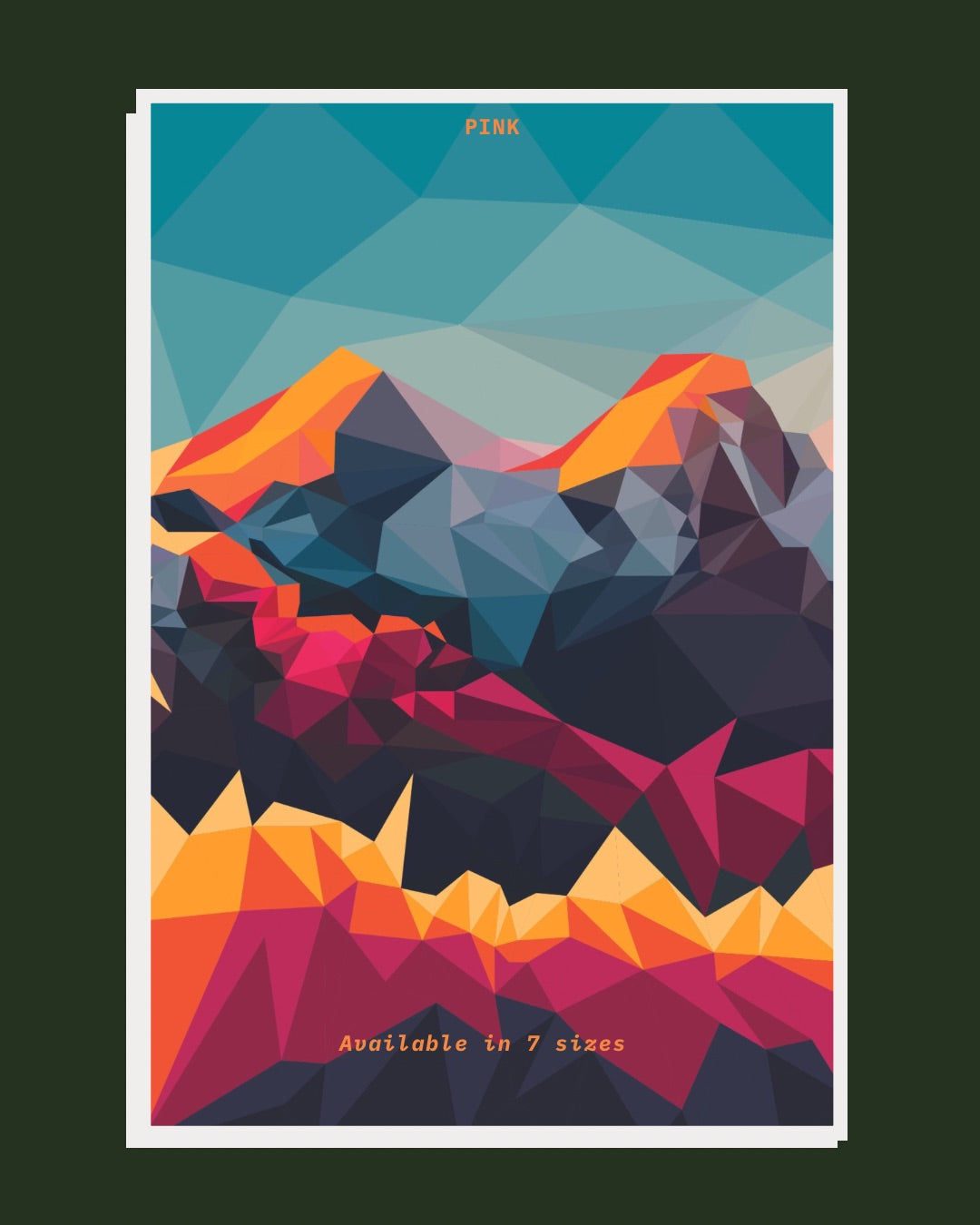 Pink | Mountains Art Poster