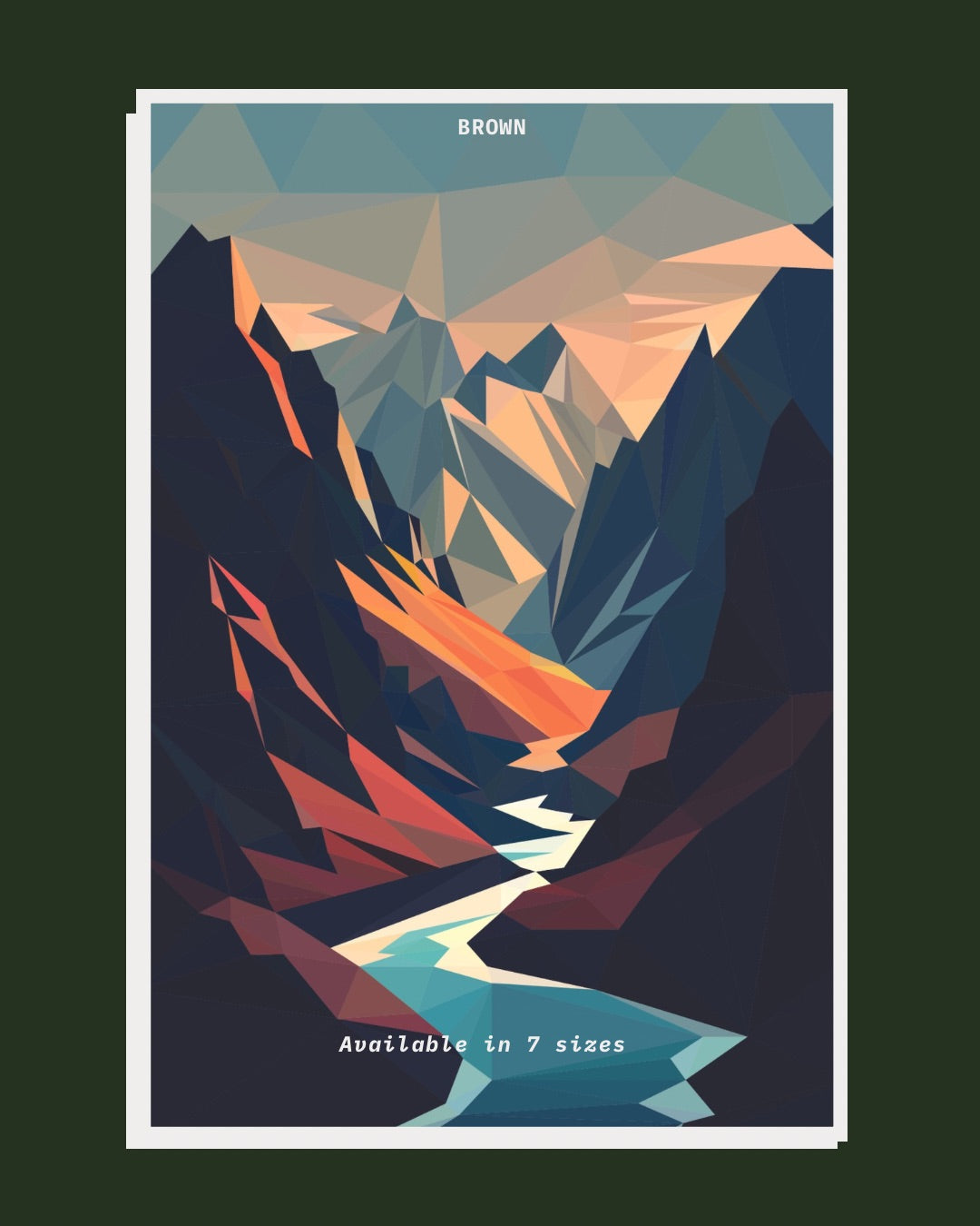 Colorful Brown Mountains Poster
