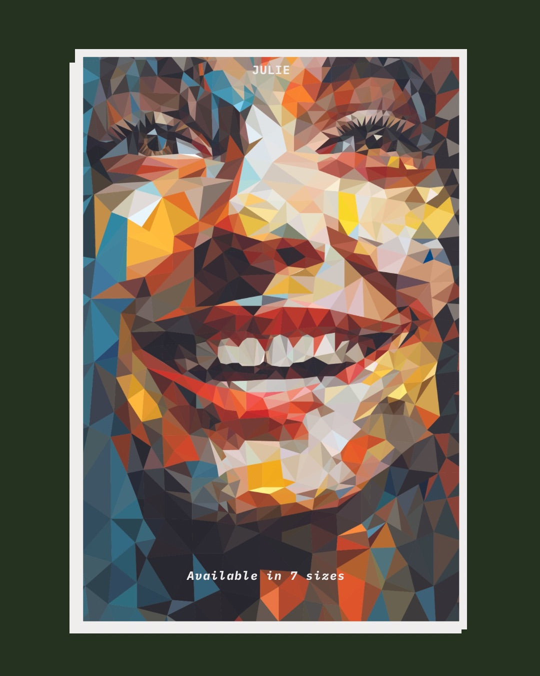 Julie Low Poly Art Poster