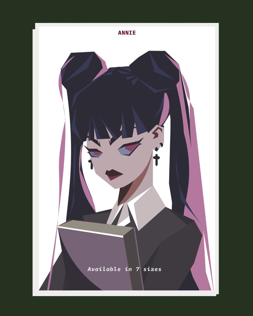 Annie Low Poly Illustrated Poster