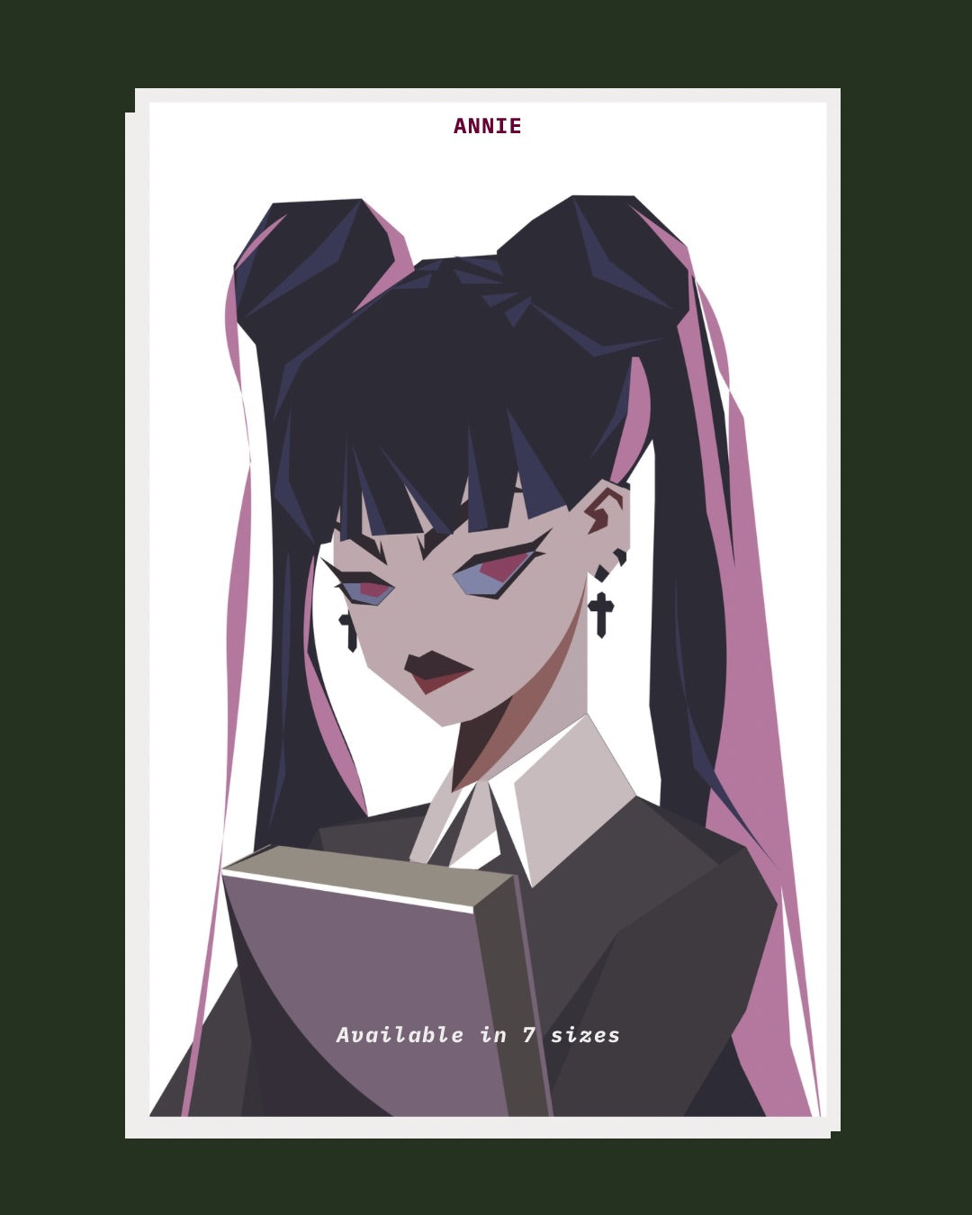 Annie Low Poly Illustrated Poster