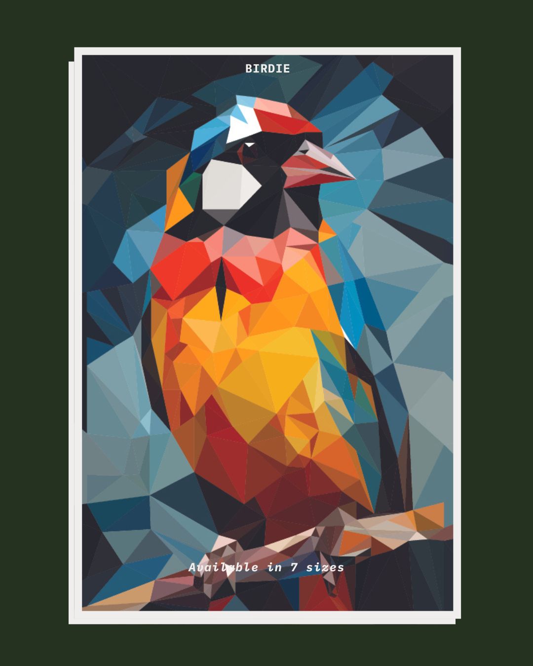 Birdie Low Poly Art Poster
