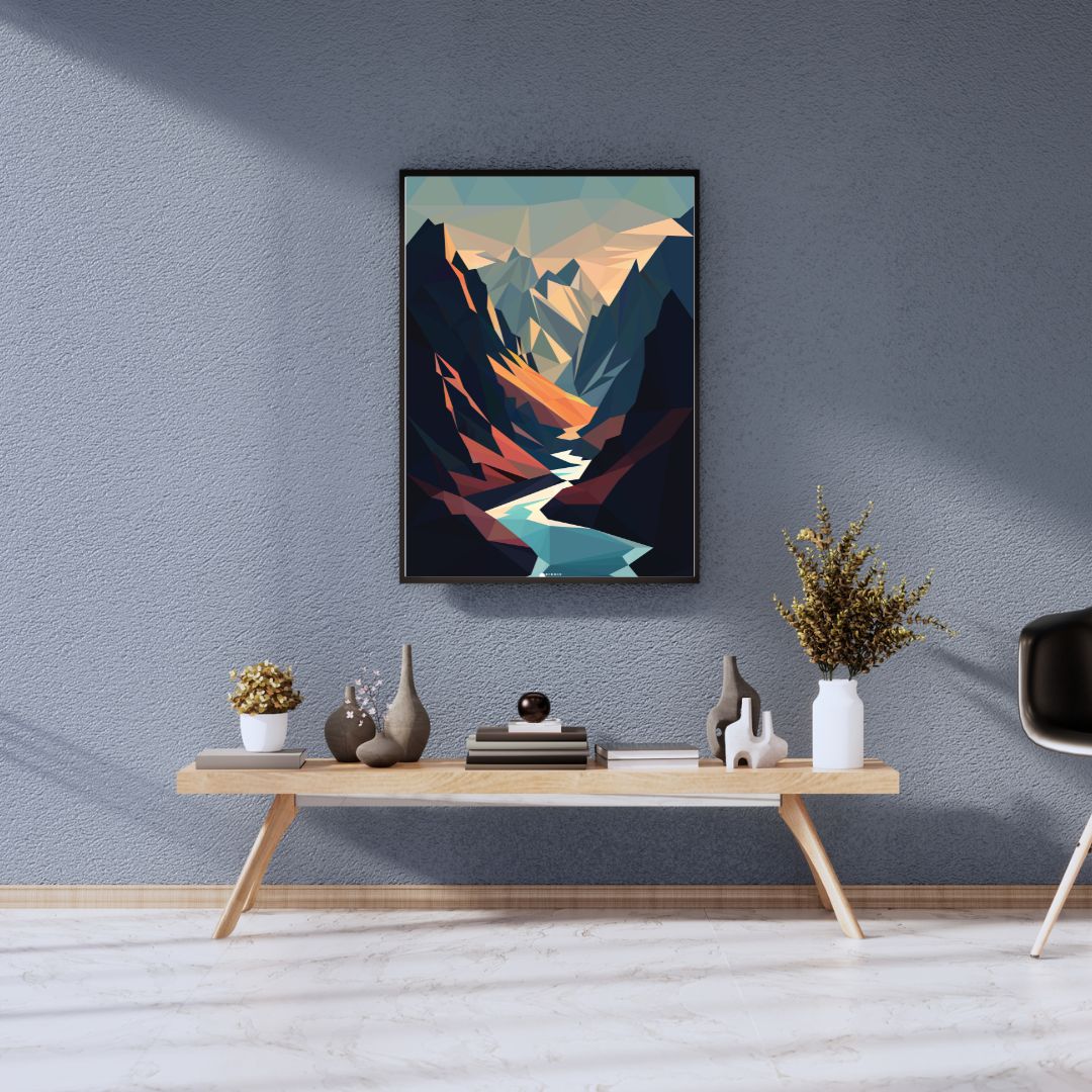 Colorful Brown Mountains Poster