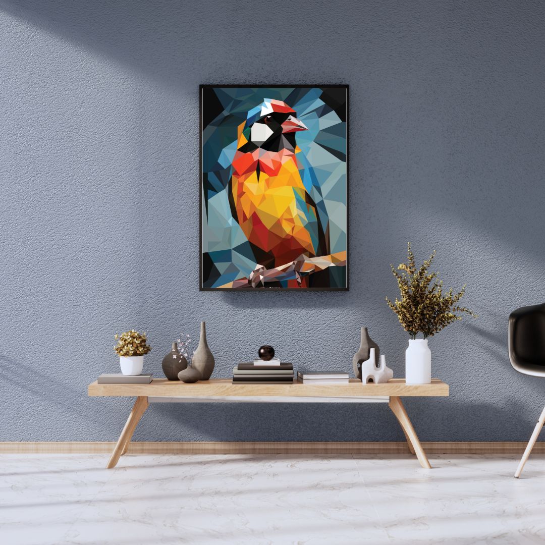 Birdie Low Poly Art Poster