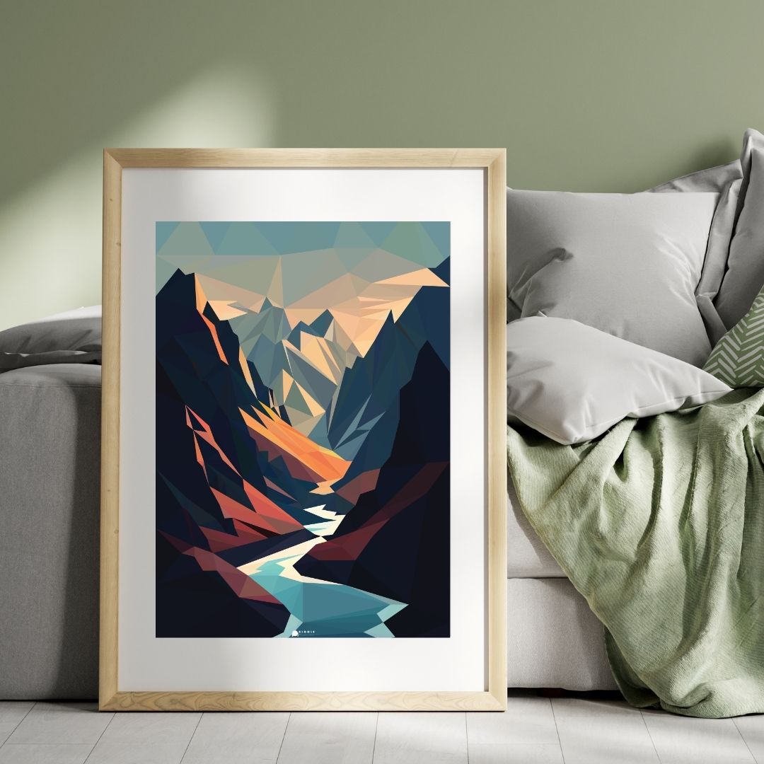Colorful Brown Mountains Poster