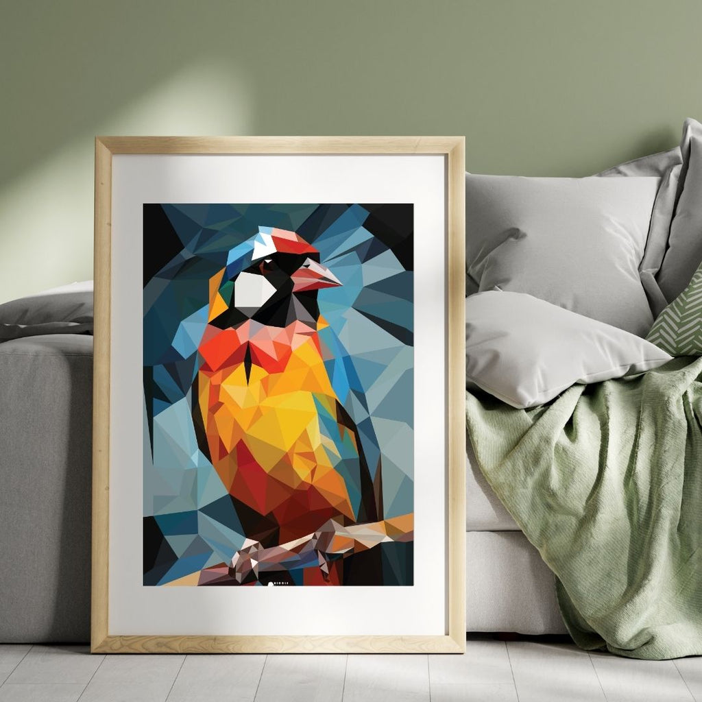 Birdie Low Poly Art Poster