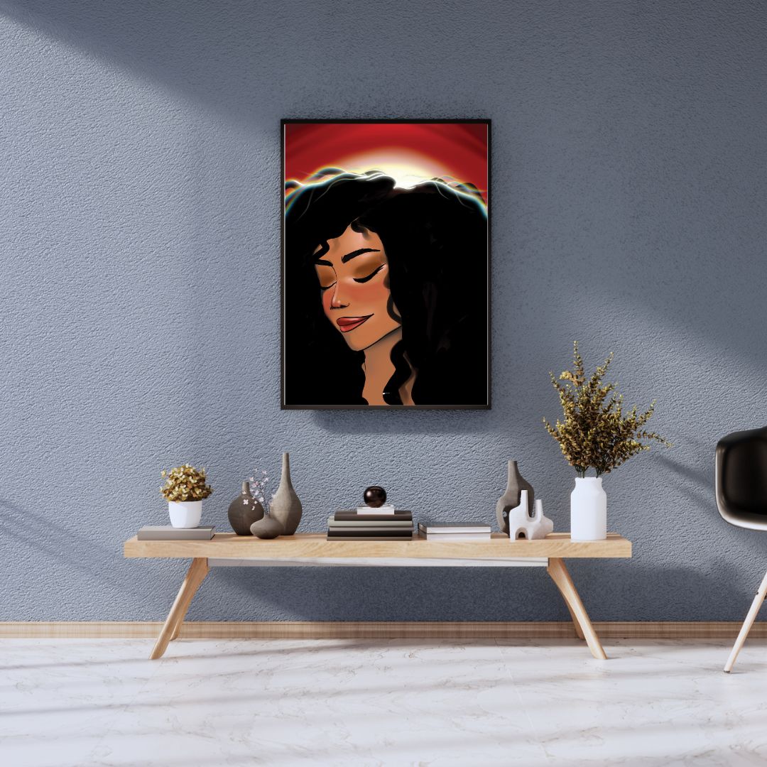 Red | Pixelated Digital Art Poster