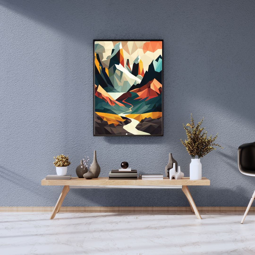 Orange | Mountains Art Poster