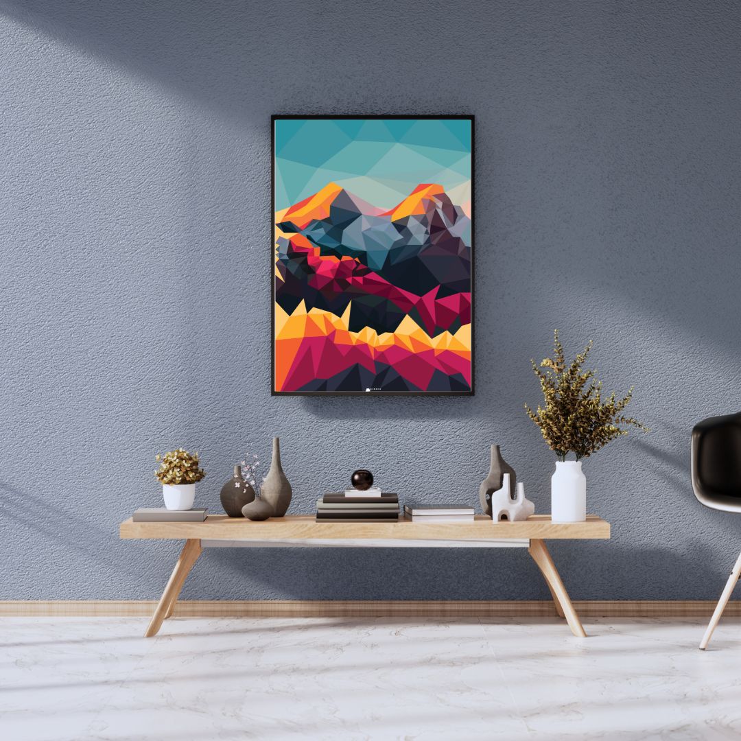 Pink | Mountains Art Poster