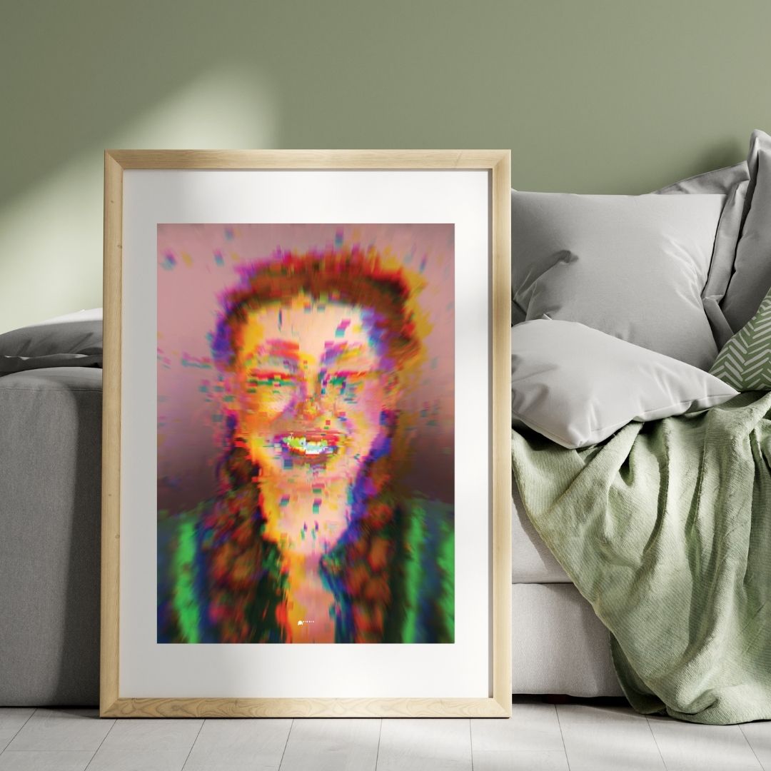 Turning Red | Pixelated Digital Art Poster