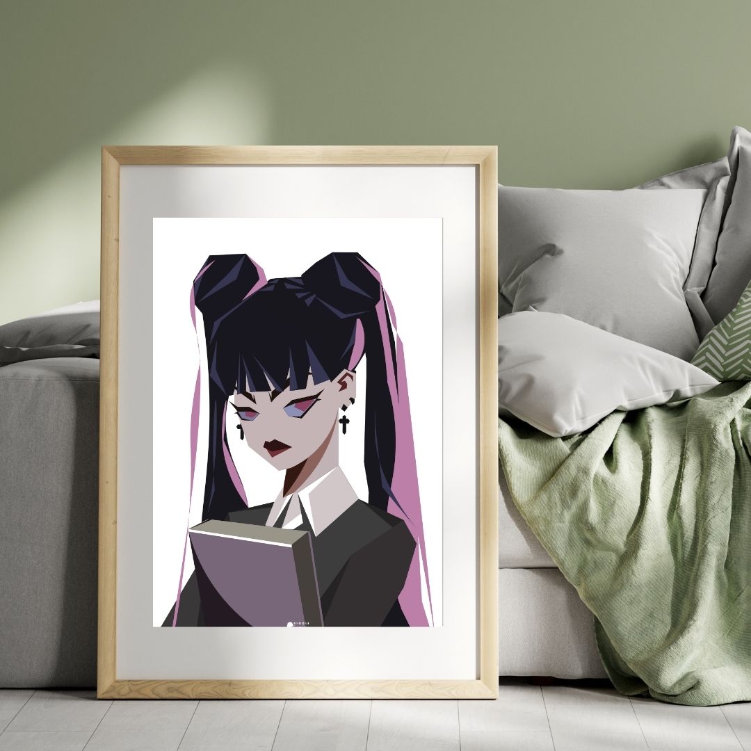 Annie Low Poly Illustrated Poster